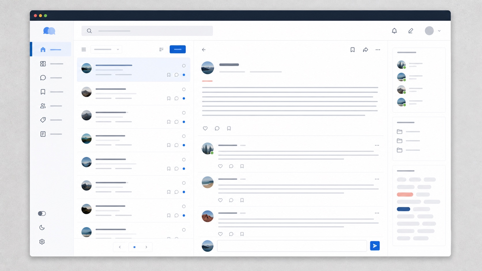 Reddit reading theme with clear post cards